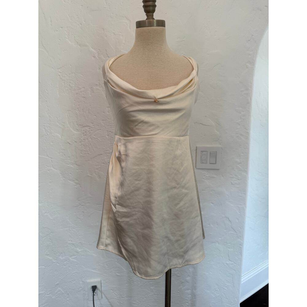 Runway The Label Cream Dress with Gold Accent